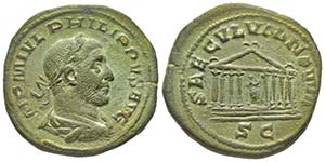 Philippus I 244 - 249  Sestertius, 248 AD, ... 