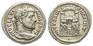 Diocletianus 284 - 286 Argenteus, Siscia, ... 