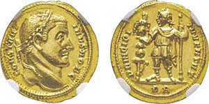 Constantinus I 306-337  Aureus, Rome, 307, ... 