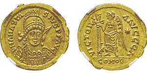 Solidus, Rome, 492-518, AU 4.43 g. Avers : N ... 