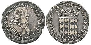 Monaco Honoré II 1604-1661 1/2 Écu ou 30 ... 