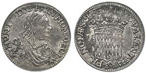 Monaco Honoré II 1604-1661 1/12 Écu ou 5 ... 