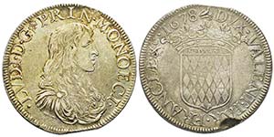 Monaco, Louis I 1662-1701  Écu de 3 Livre ... 