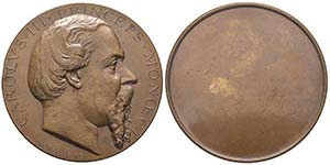 Monaco, Charles III 1856-1889 Médaille en ... 