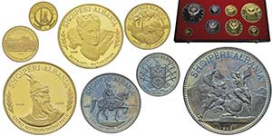 Albanie, République Série de 8 monnaies, ... 