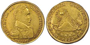 Bolivia 8 Escudos, Potosí,  1833 LM, AU  ... 
