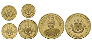 Burundi Coffret contenant cinq monnaies en ... 