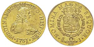 Chile Fernando VI 1746-1759  8 Escudos, ... 