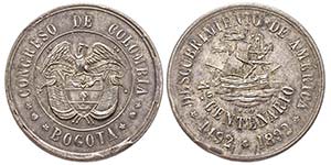 Colombia, Republic Médaille en argent ... 