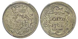 Corsica, Pascal Paoli 1762-1768 20 soldi, ... 