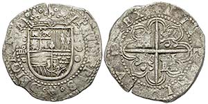 Felipe II 1556-1598 8 Reales (COB), Sevilla, ... 