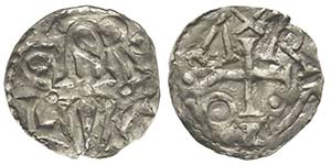 Carolingiens Charlemagne 768-814 Denier, ... 
