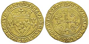 Charles VII 1422-1461 Écu dor à la ... 