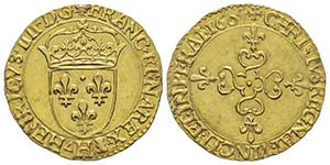 Henri IV 1589-1610 Écu d’or au soleil, ... 