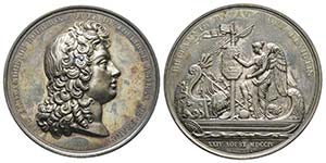 Louis XIV 1643-1715 Médaille en argent de ... 