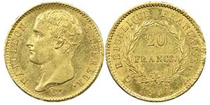 Premier Empire 1804-1814  20 Francs, Paris, ... 