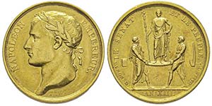 Premier Empire 1804-1814  Médaille en or de ... 