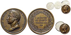 Louis XVIII 1815-1824 Médaille-boîtier en ... 