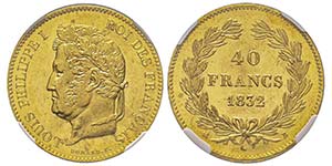 Louis Philippe 1830-1848  40 francs, Rouen, ... 