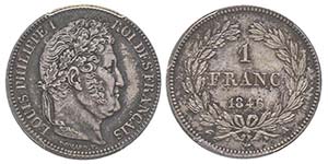 Louis Philippe 1830-1848  1 Franc, Paris, ... 