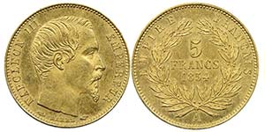 Second Empire 1852-1870 5 Francs, Paris, ... 