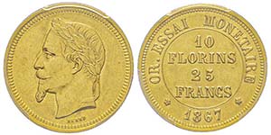 Second Empire 1852-1870 Essai 10 florins / ... 