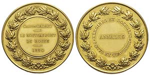   Médaille en or, 1890, le nouveau pont de ... 