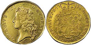 George II 1727-1760
2 Guineas, 1738, AU ... 