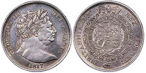 George III 1760-1820 
1/2 Crown, 1817, ... 