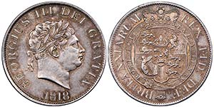 George III 1760-1820 
1/2 Crown, 1818, AG ... 
