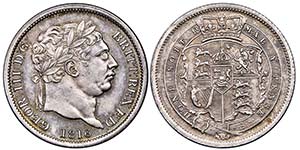 George III 1760-1820 
Shilling, 1816, AG ... 