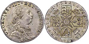 George III 1760-1820 
6 pence, 1787, AG 2.99 ... 