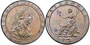 George III 1760-1820 
Penny, SOHO, 1797, Cu ... 