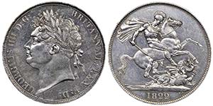 George IV 1820-1830
Crown, 1822, SECUNDO, ... 
