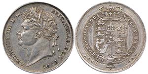 George IV 1820-1830
Shilling, 1824, AG 5.65 ... 