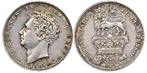 George IV 1820-1830
6 Pence, 1826, AG 2.78 ... 