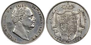 William IV 1830-1837
1/2 Crown, 1836, AG ... 