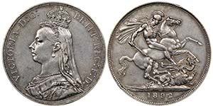 Victoria 1837-1901  
Crown, 1892, AG 28.25 ... 
