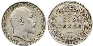 Edward VII 1901-1910
6 Pence, 1906, AG 2.87 ... 