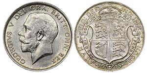 George V 1910-1936
Half Crown, 1915, AG ... 