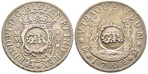 Jamaïque
3 Shillings, 4 Pence (4 Reales 1/2 ... 