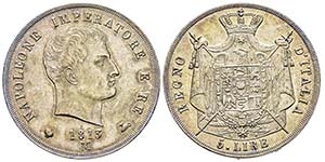 Royaume dItalie 1805-1814
5 Lire, Milan, ... 