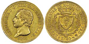 Carlo Felice 1821-1831
40 lire, Torino, 1825 ... 