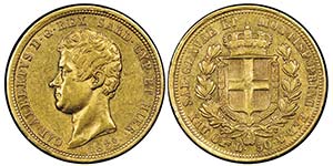 Carlo Alberto 1831-1849
50 lire, Torino, ... 