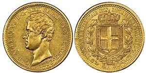 Carlo Alberto 1831-1849
10 lire, Genova, ... 