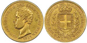 Carlo Alberto 1831-1849
10 lire, Torino, ... 