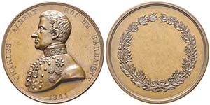 Carlo Alberto 1831-1849
Medaglia in bronzo ... 