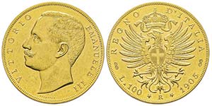 Vittorio Emanuele III 1900-1943
100 lire, ... 