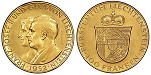 Liechtenstein
Franz Joseph II 1938-1989
100 ... 