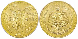 Mexico
50 Pesos, 1925, AU 41.66 g. ... 
